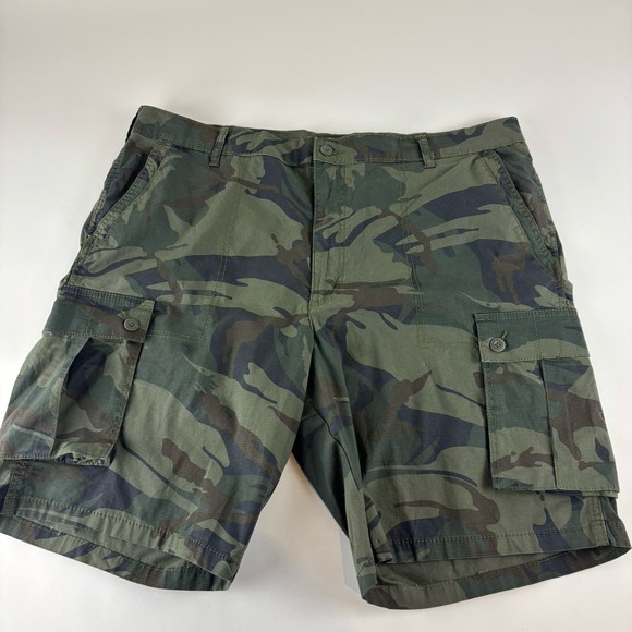 Lee Men Cargo Shorts 42 Camouflage Outdoor‎ 10' Inseam Camo Pockets Stretch - Picture 1 of 9